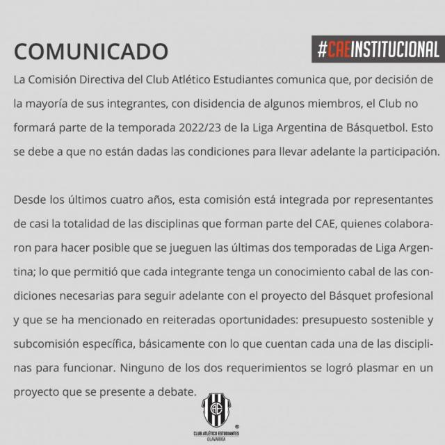 Olavarra se baja Sube Catamarca?
